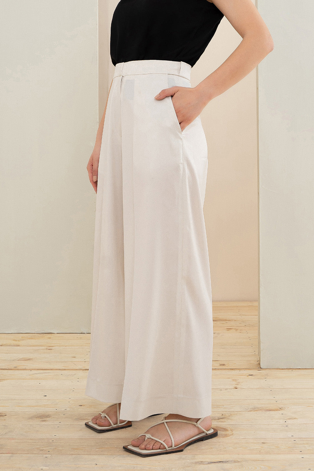 Bir Flexi Waist Pants - Ivory