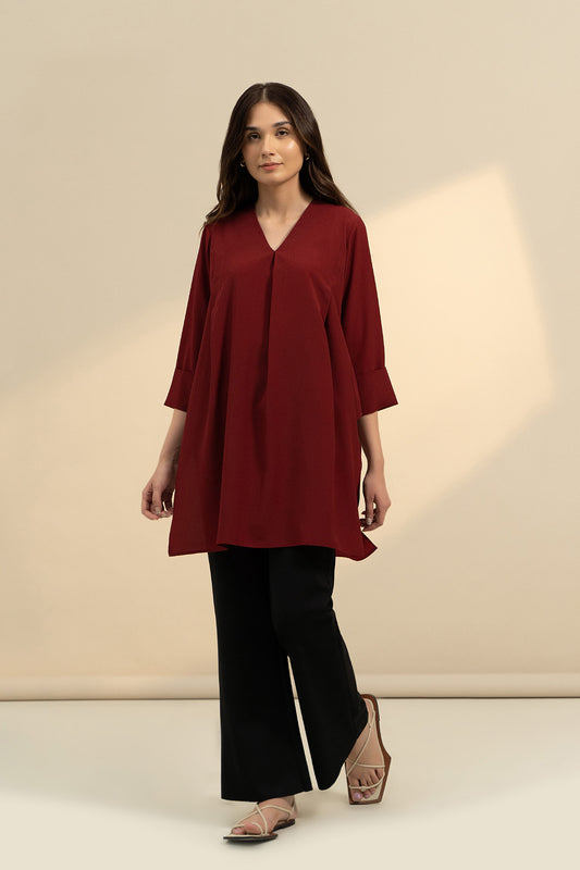 Garnet Crepe Top