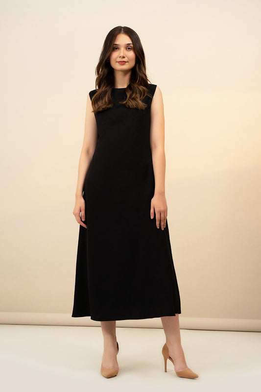 Black Draw-String Dress