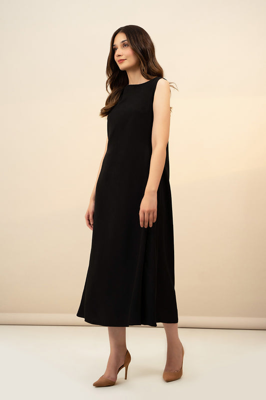 Black Draw-String Dress