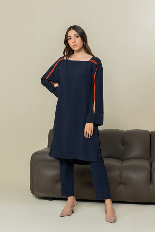 Navy Batwing Top