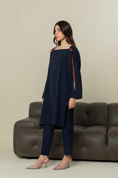Navy Batwing Top
