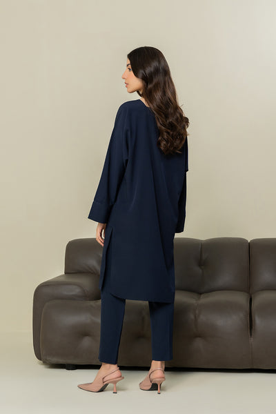 Navy Batwing Top