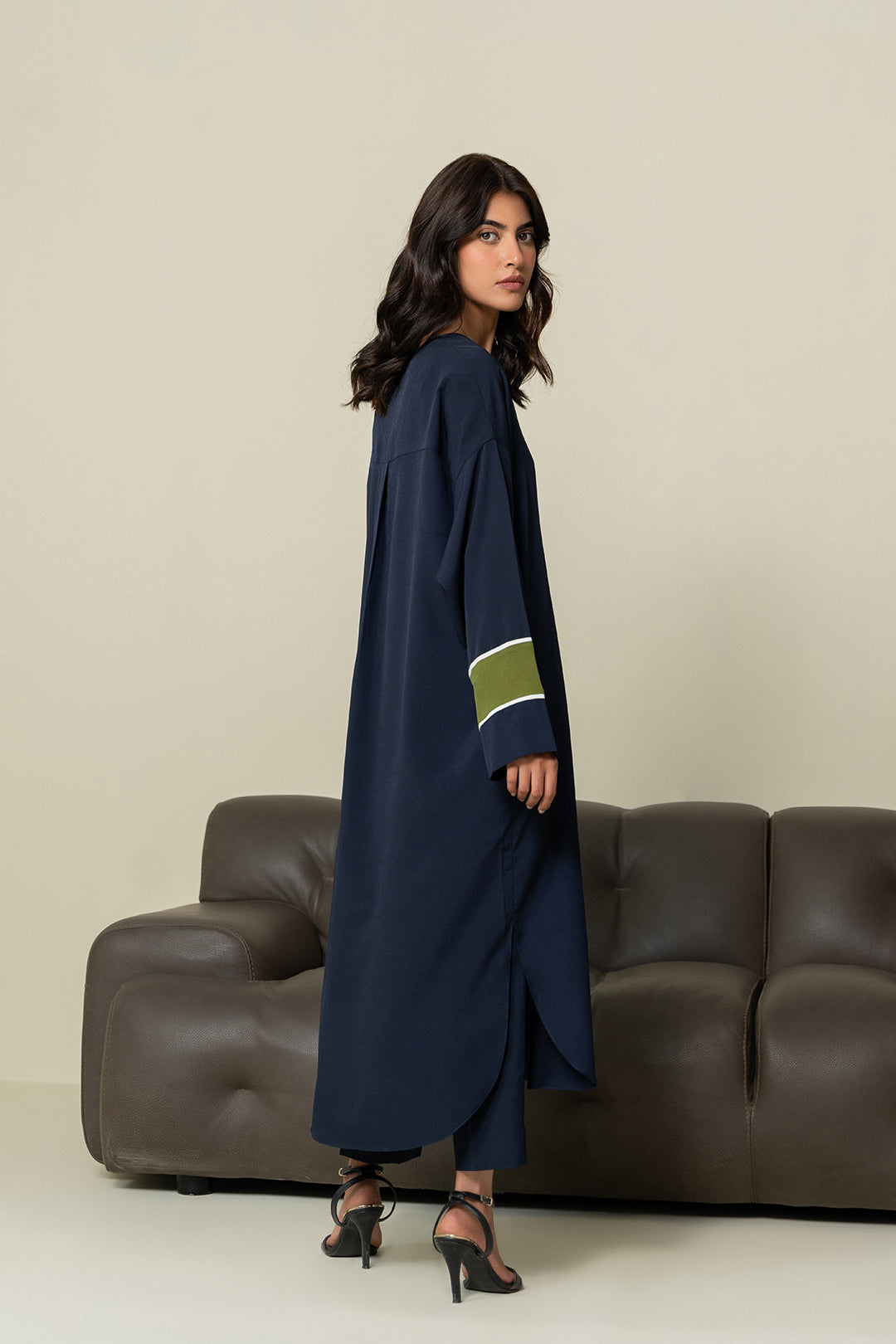 Navy Button Down Dress