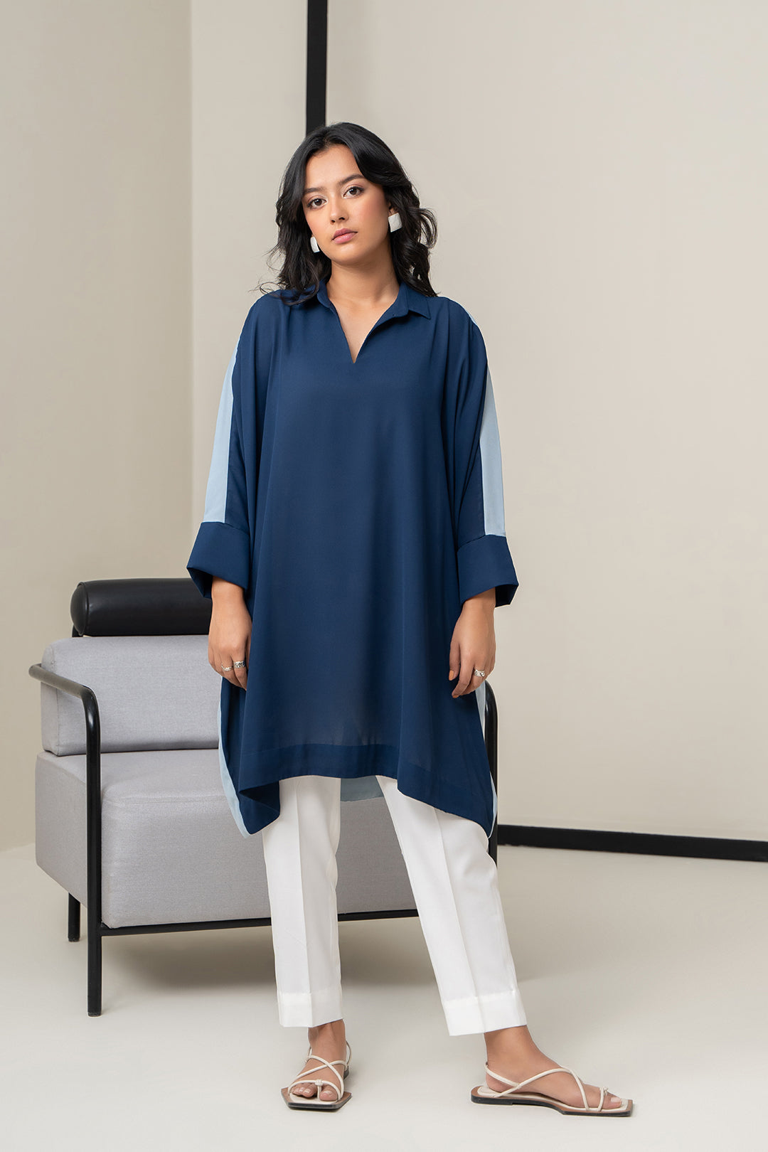 Color-Block Boxy Top